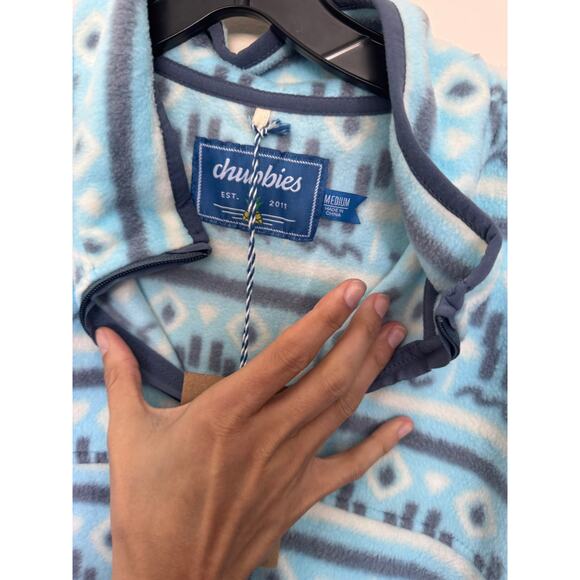 NWT Chubbies The Sand Of Time Pullover Quarter Zip Sweatshirt Size Medium - Picture 4 of 5